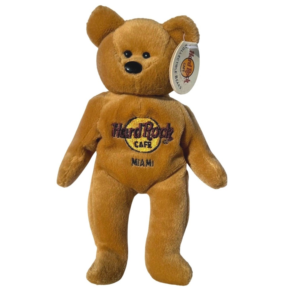 Hard Rock Cafe Isaac Beara Miami Collectible Plush Bear Series 1 of 5 Brown